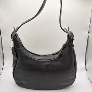 Vtg COACH Legacy West Zoe Black Leather Crescent Small Hobo Bag 9342 Y2K